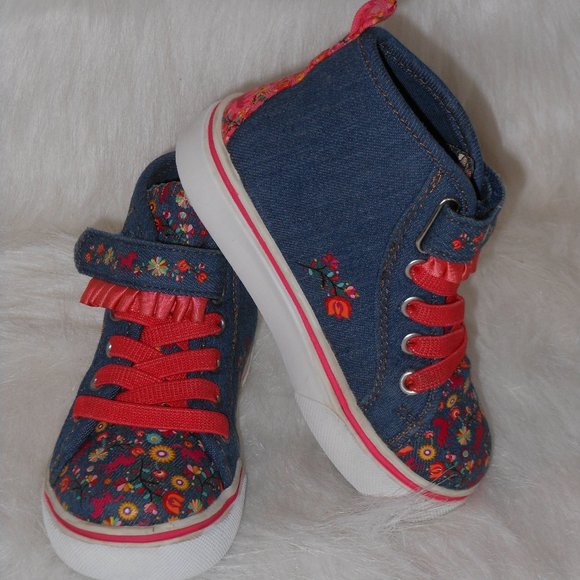 SPIRIT UNTAMED MULTI-COLOR DENIM SNEAKERS SIZE 9 MEDIUM - Picture 2 of 7